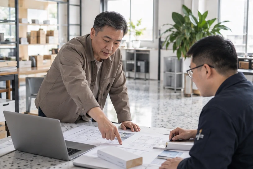 企业网站展示业务与服务信息的场景示意