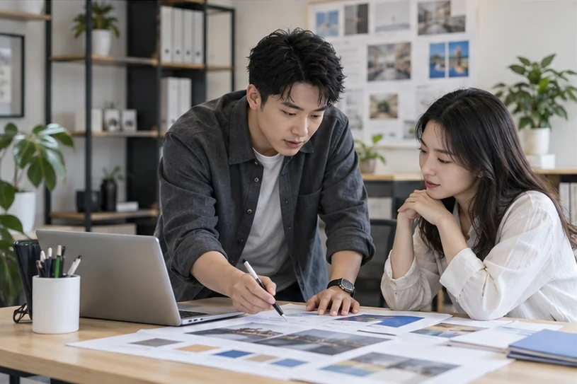 企业网站展示业务与服务信息的场景示意