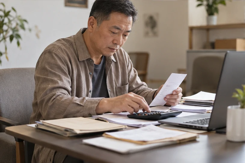 整理企业票据与日常账务资料的服务场景示意