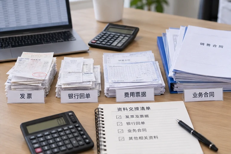整理企业票据与日常账务资料的服务场景示意
