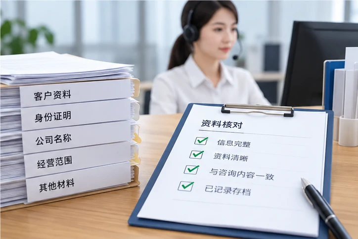 在线客服接待与咨询整理的服务场景示意