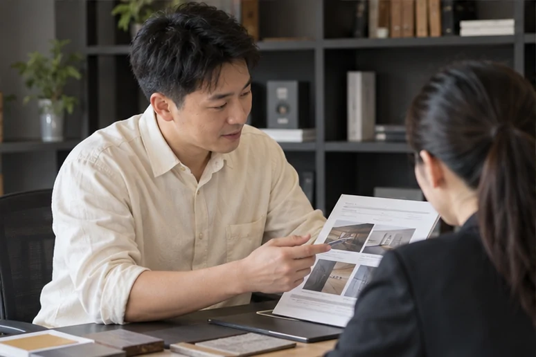 企业网站展示业务与服务信息的场景示意