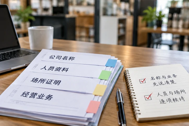 创业者一起整理开办计划的服务场景示意