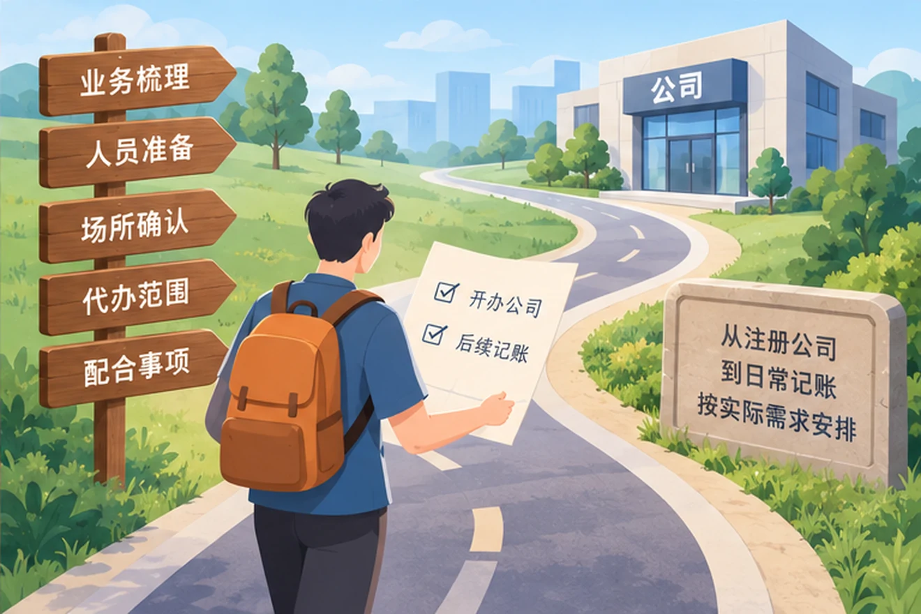 创业者一起整理开办计划的服务场景示意