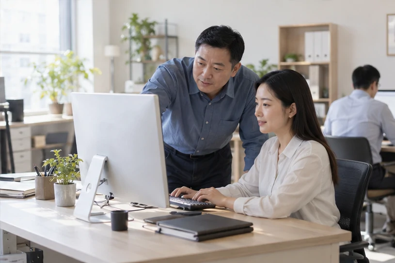 企业网站展示业务与服务信息的场景示意