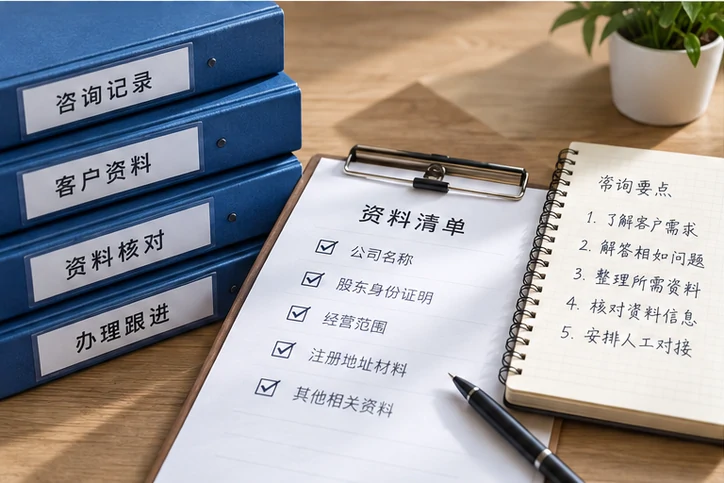 在线客服接待与咨询整理的服务场景示意