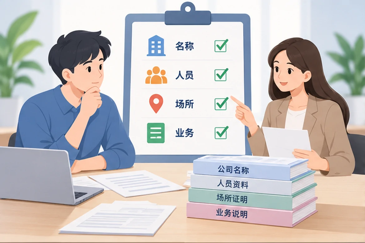 创业者一起整理开办计划的服务场景示意