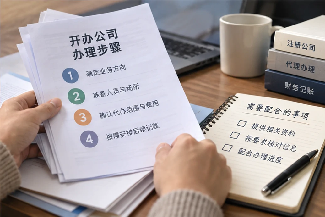 创业者一起整理开办计划的服务场景示意