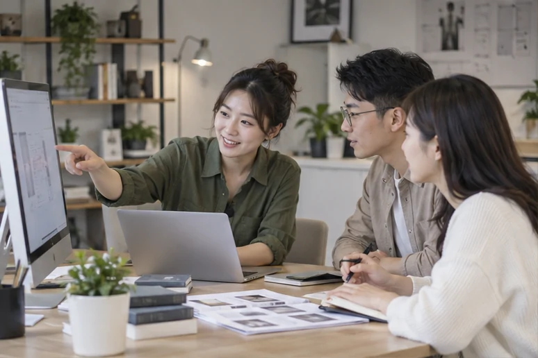 企业网站展示业务与服务信息的场景示意