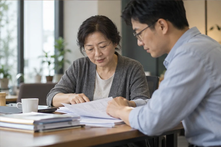 整理企业票据与日常账务资料的服务场景示意