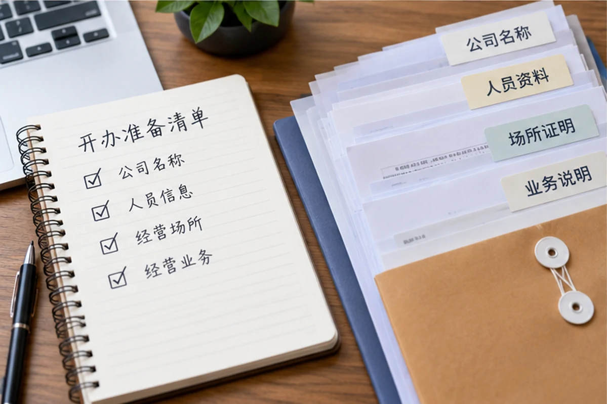 创业者一起整理开办计划的服务场景示意