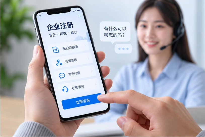 企业网站展示业务与服务信息的场景示意
