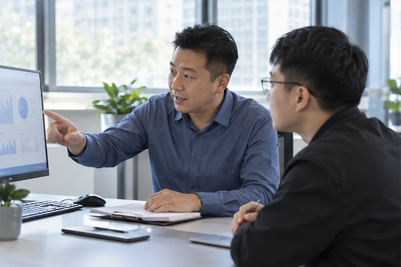 企业网站展示业务与服务信息的场景示意