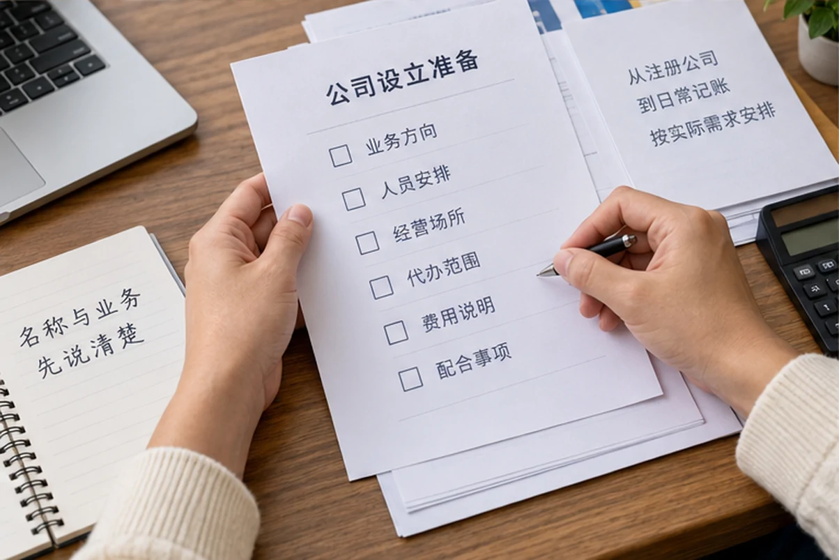 创业者一起整理开办计划的服务场景示意