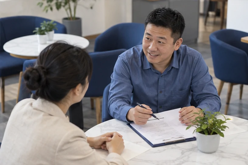 企业网站展示业务与服务信息的场景示意