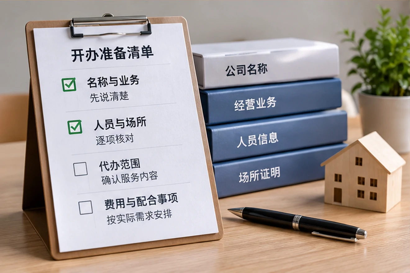 创业者一起整理开办计划的服务场景示意