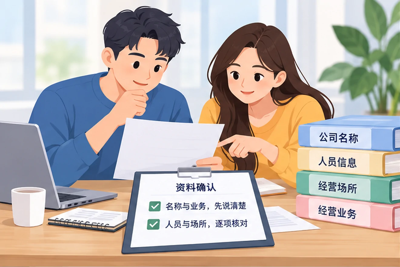 创业者一起整理开办计划的服务场景示意