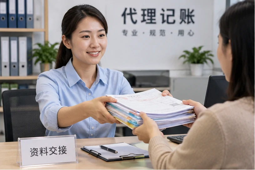 整理企业票据与日常账务资料的服务场景示意