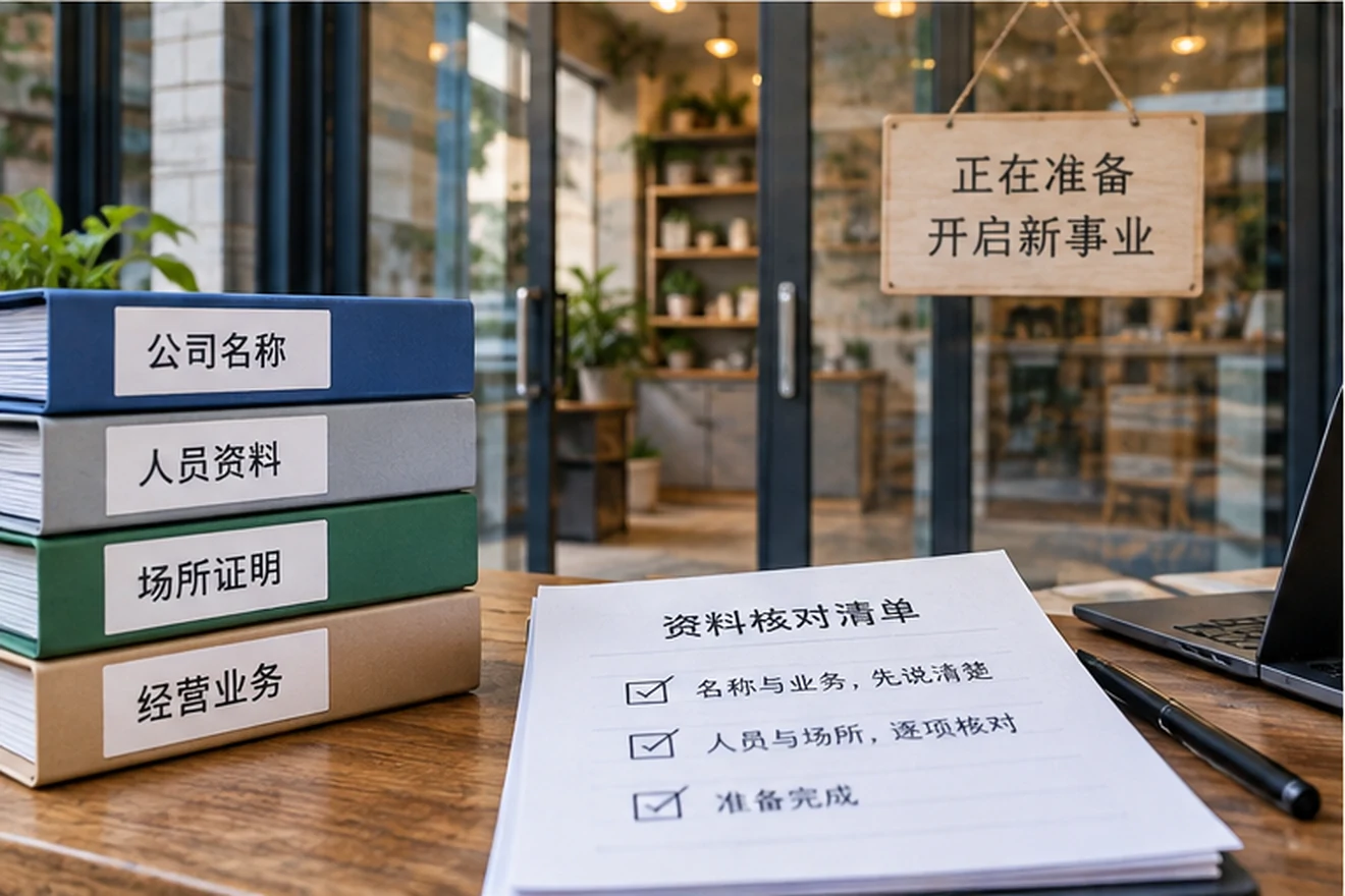 创业者一起整理开办计划的服务场景示意