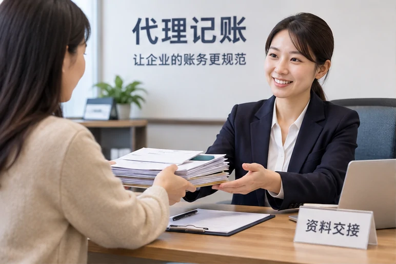 整理企业票据与日常账务资料的服务场景示意