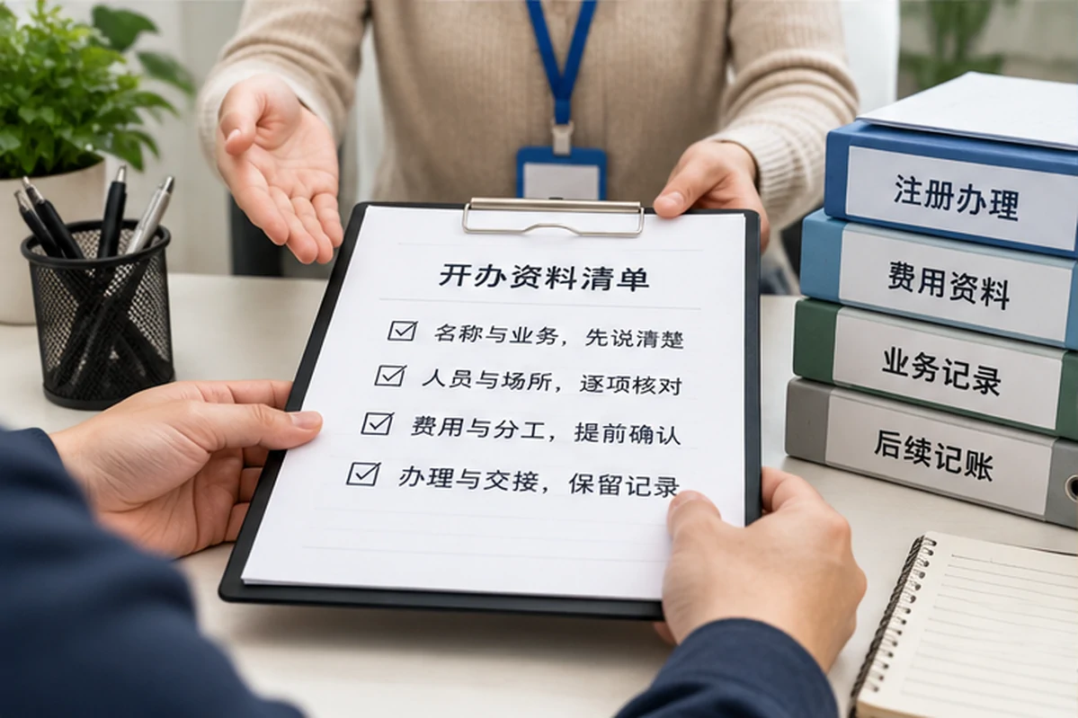 创业者一起整理开办计划的服务场景示意