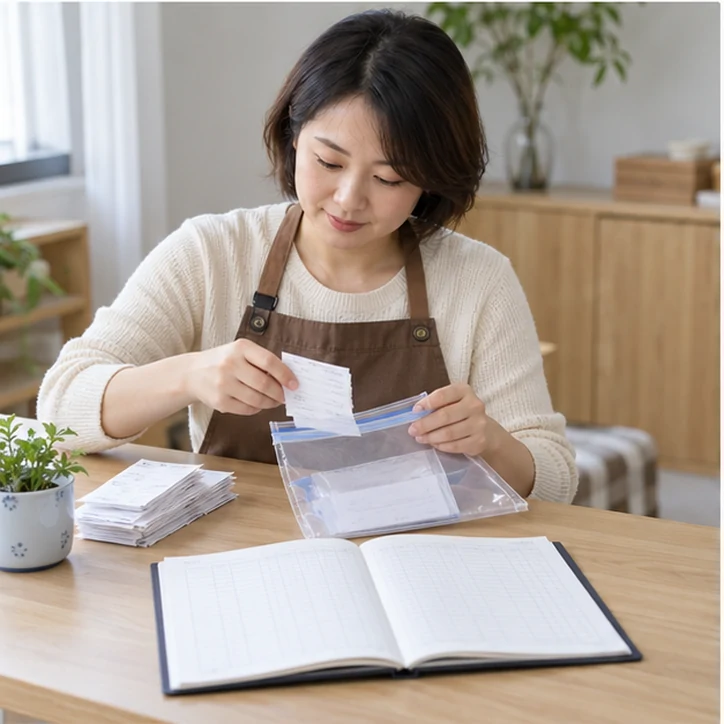 整理企业票据与日常账务资料的服务场景示意