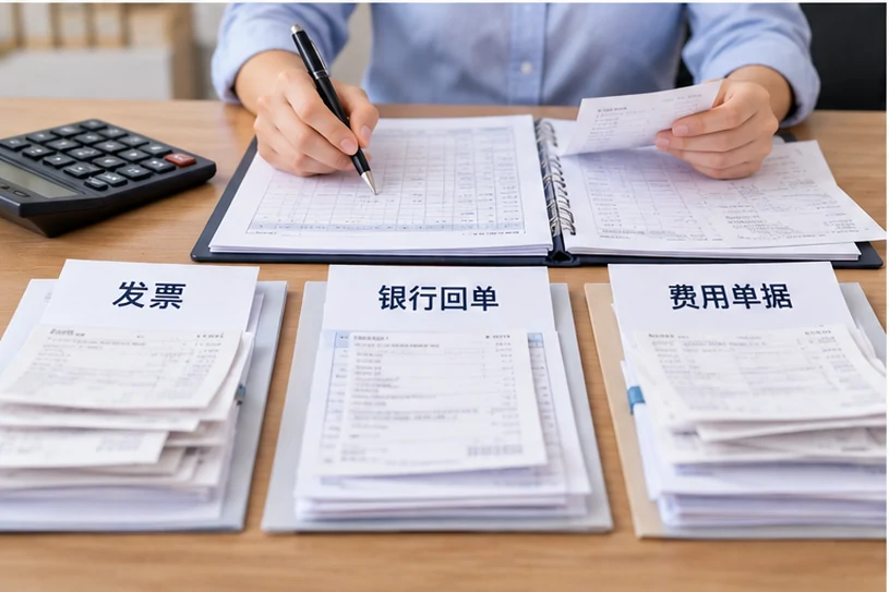 整理企业票据与日常账务资料的服务场景示意