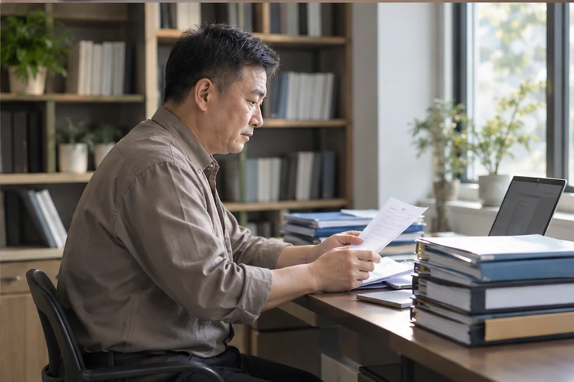 整理企业票据与日常账务资料的服务场景示意