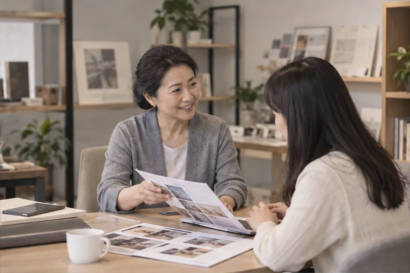 企业网站展示业务与服务信息的场景示意
