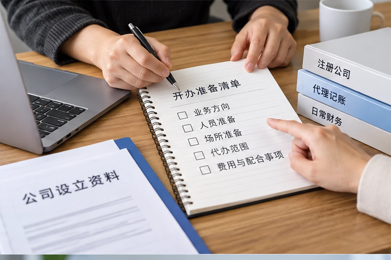 创业者一起整理开办计划的服务场景示意