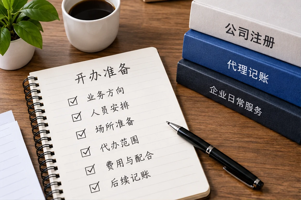 创业者一起整理开办计划的服务场景示意