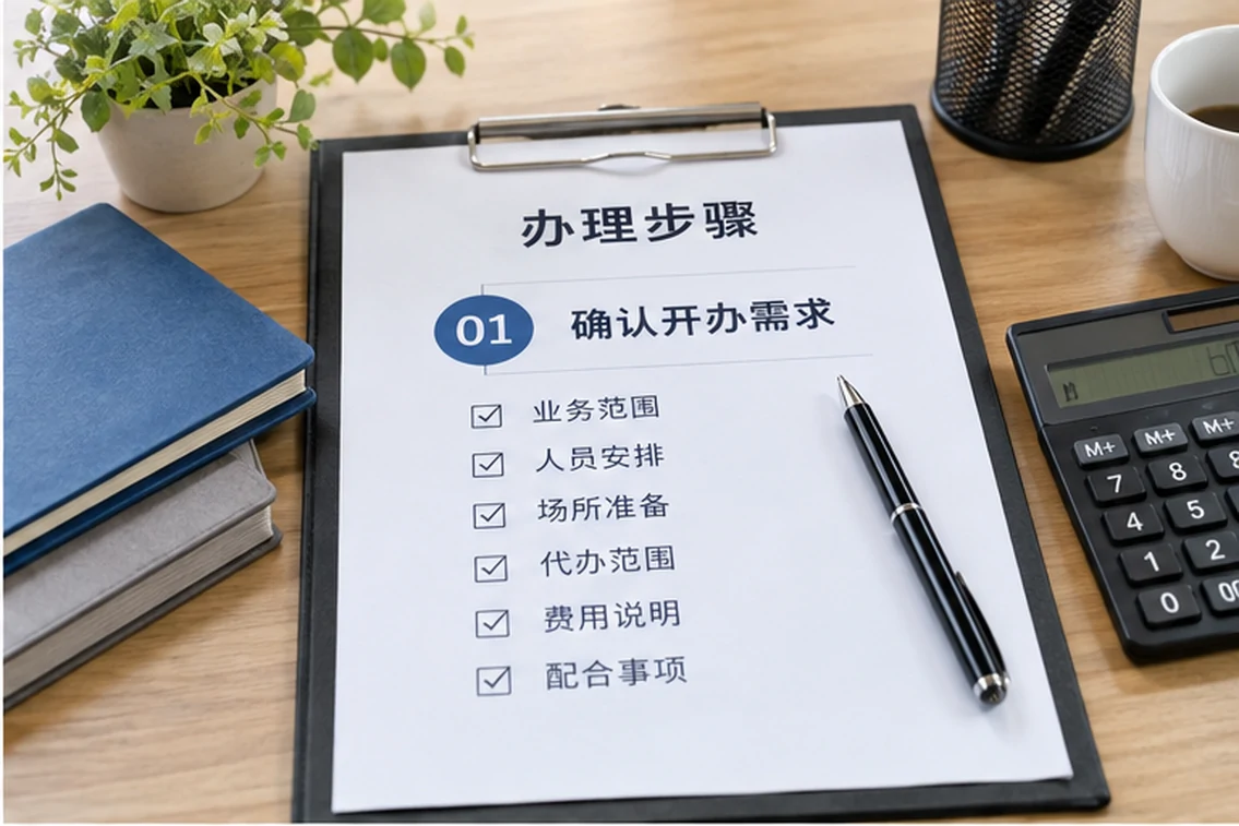 创业者一起整理开办计划的服务场景示意