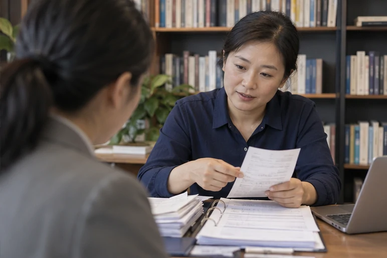 整理企业票据与日常账务资料的服务场景示意