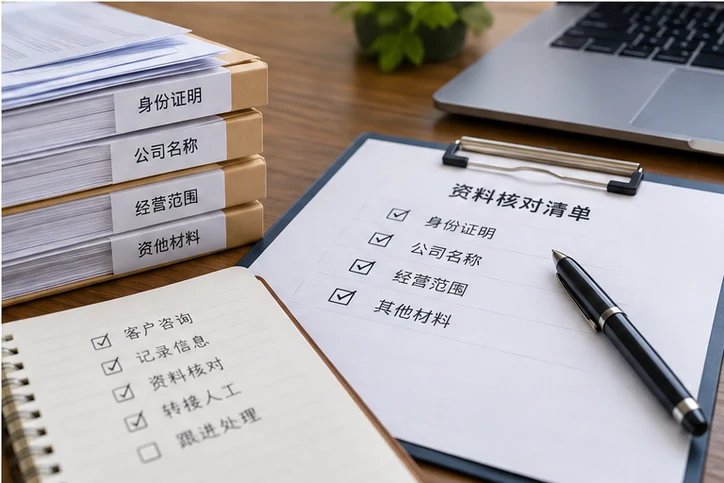 在线客服接待与咨询整理的服务场景示意