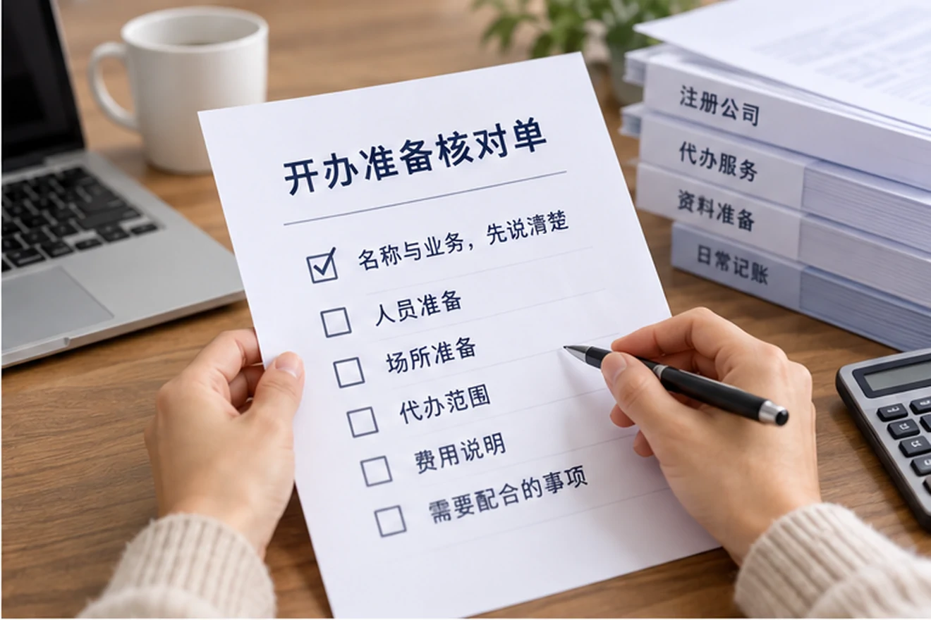 创业者一起整理开办计划的服务场景示意