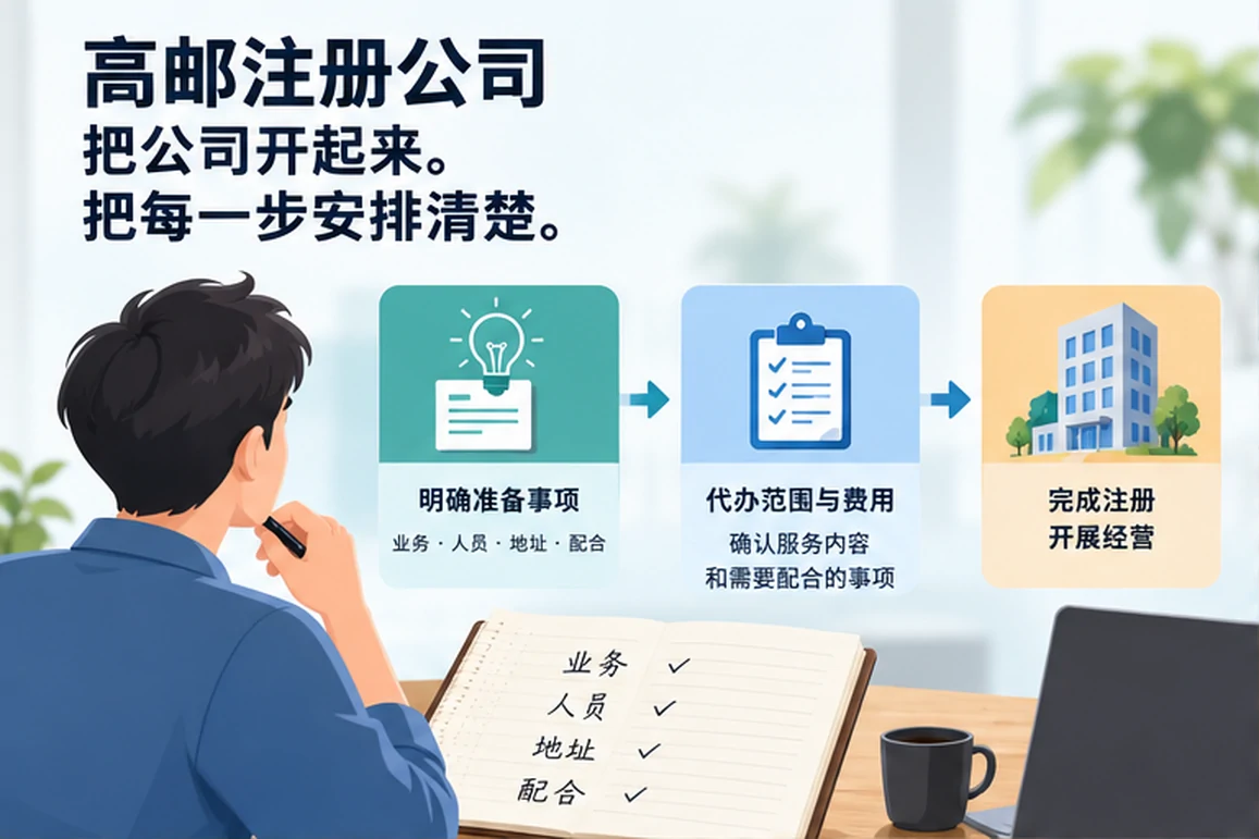 创业者一起整理开办计划的服务场景示意