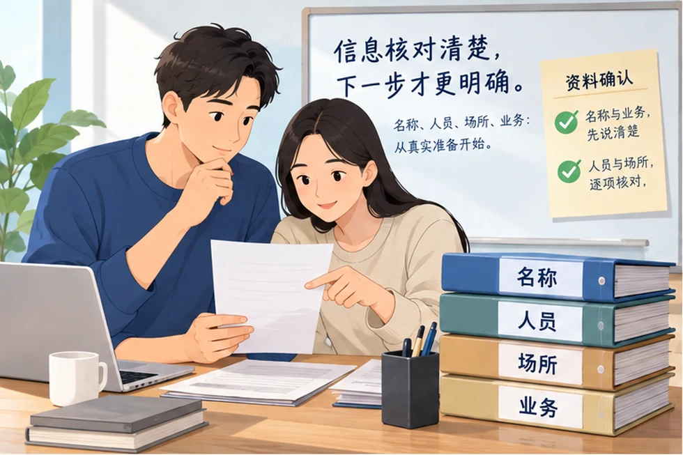 创业者一起整理开办计划的服务场景示意