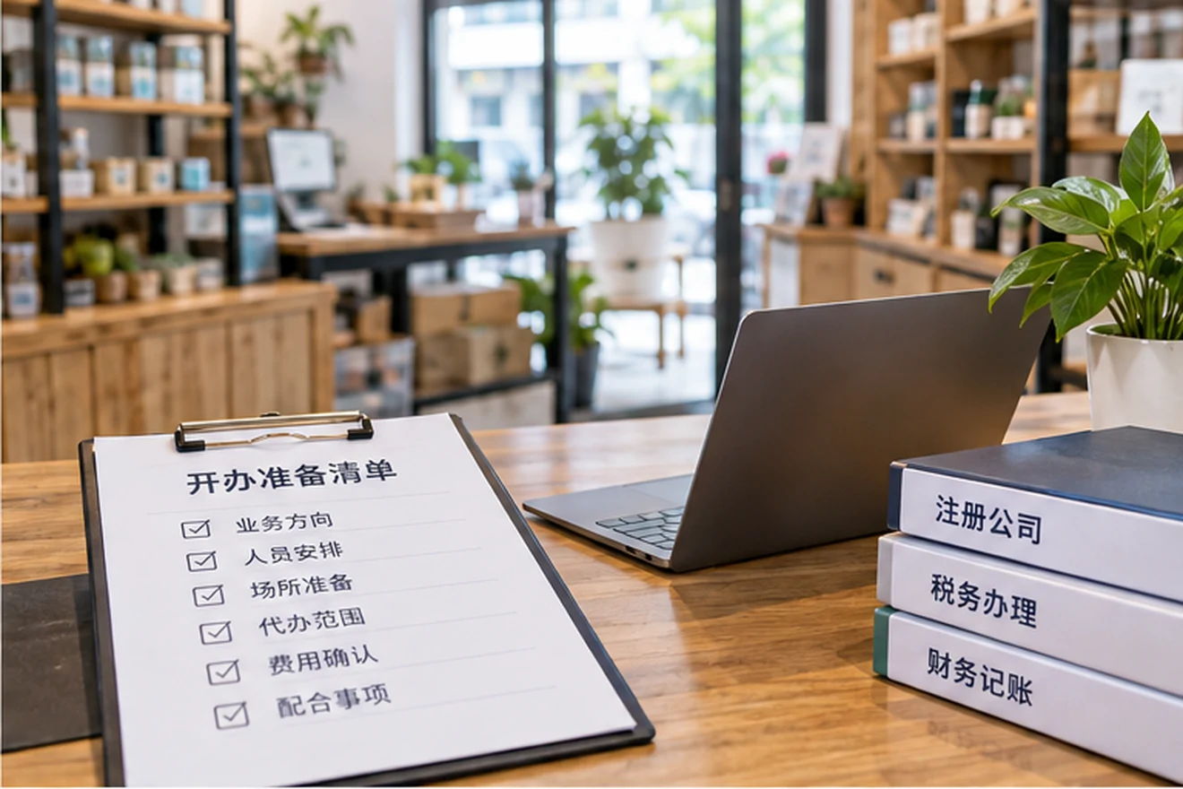 创业者一起整理开办计划的服务场景示意
