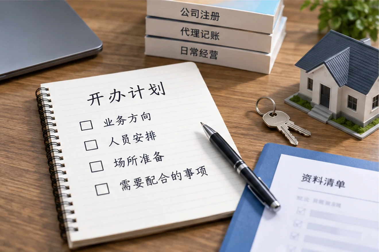 创业者一起整理开办计划的服务场景示意
