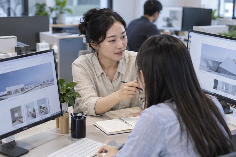 企业网站展示业务与服务信息的场景示意