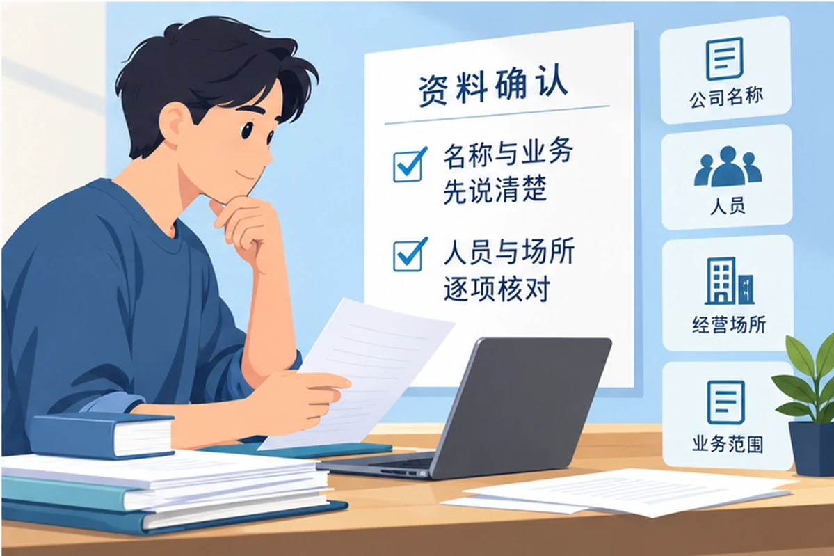 创业者一起整理开办计划的服务场景示意