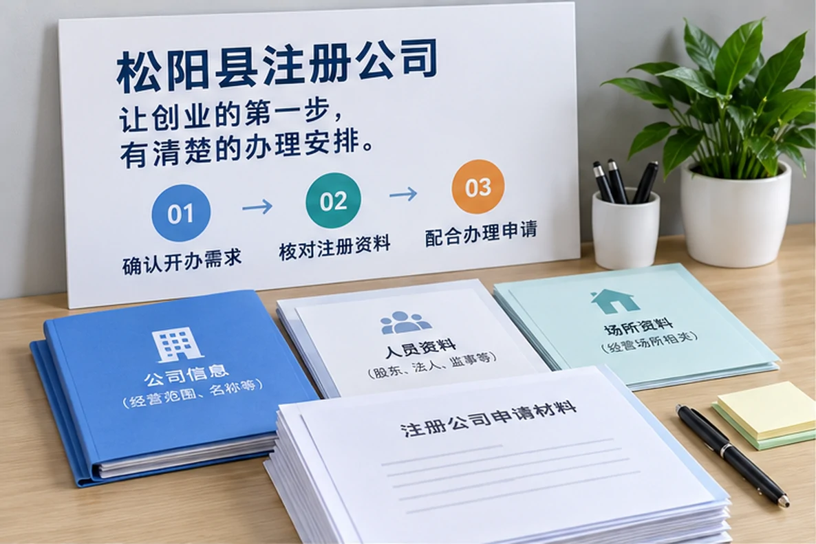 核对注册公司资料与办理事项的服务场景示意