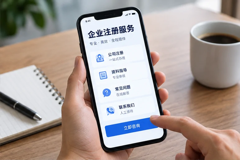 企业网站展示业务与服务信息的场景示意