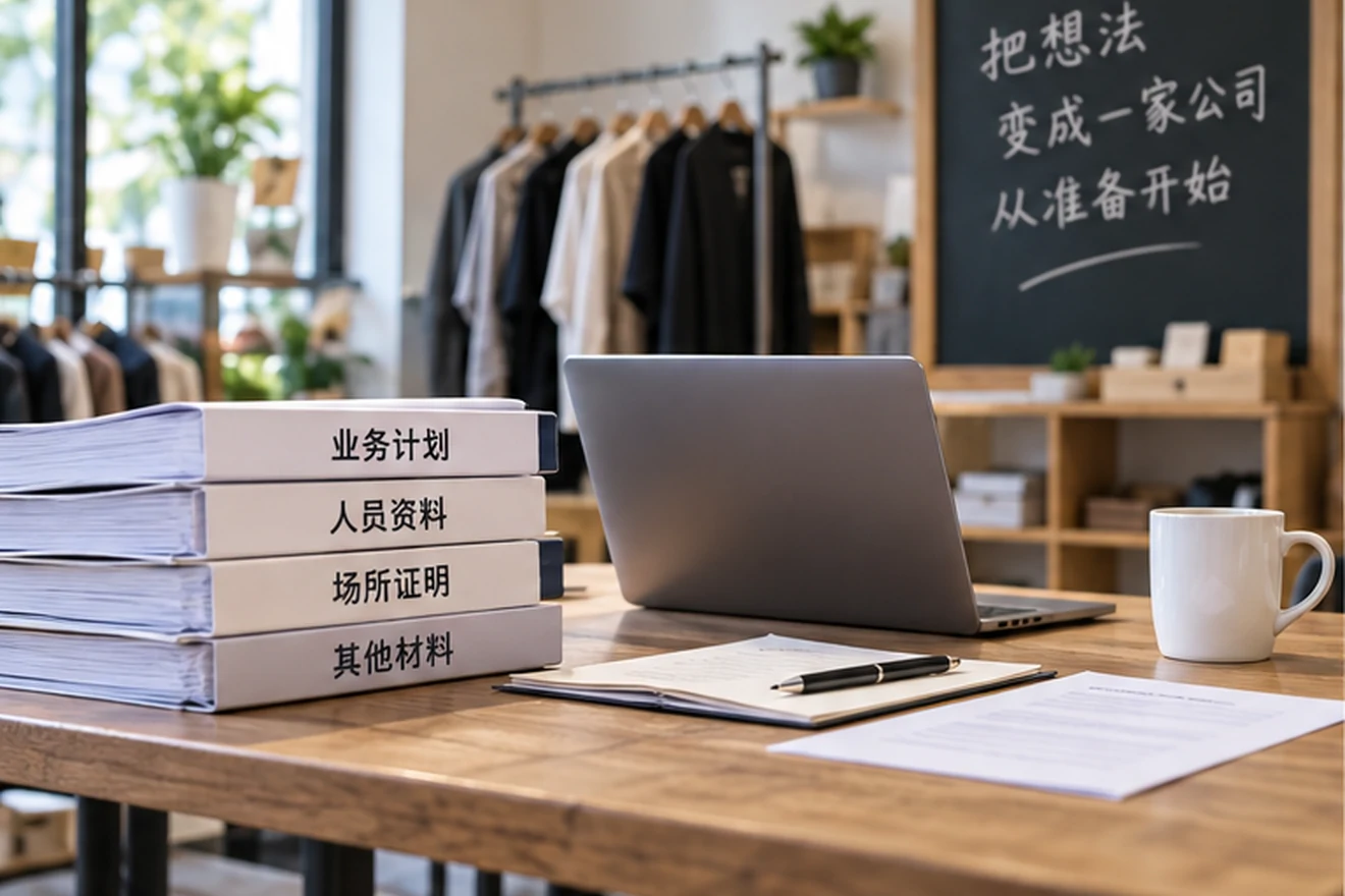 创业者一起整理开办计划的服务场景示意