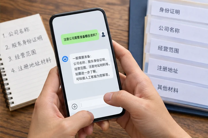 在线客服接待与咨询整理的服务场景示意
