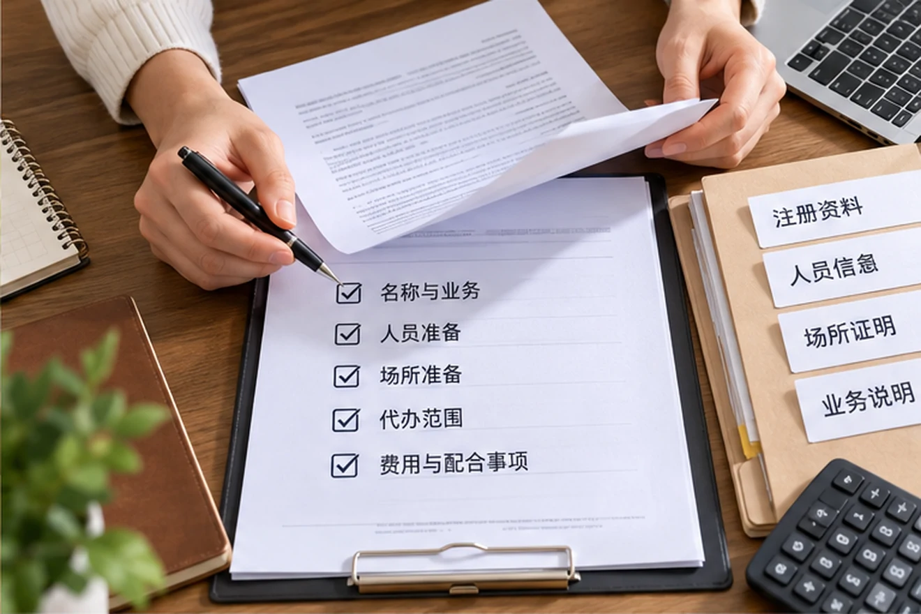 创业者一起整理开办计划的服务场景示意
