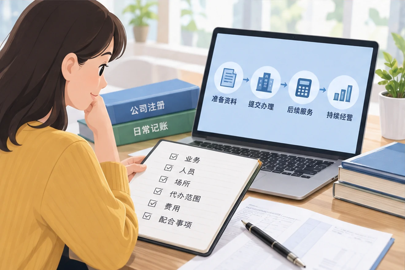 创业者一起整理开办计划的服务场景示意