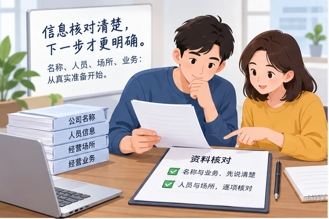 创业者一起整理开办计划的服务场景示意