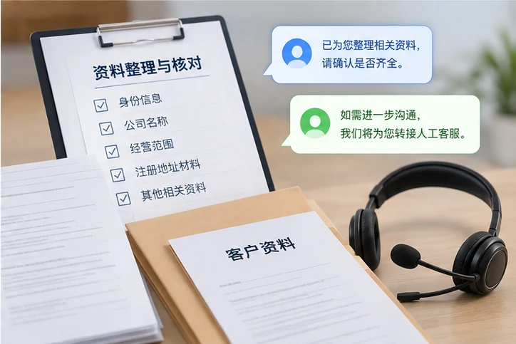在线客服接待与咨询整理的服务场景示意
