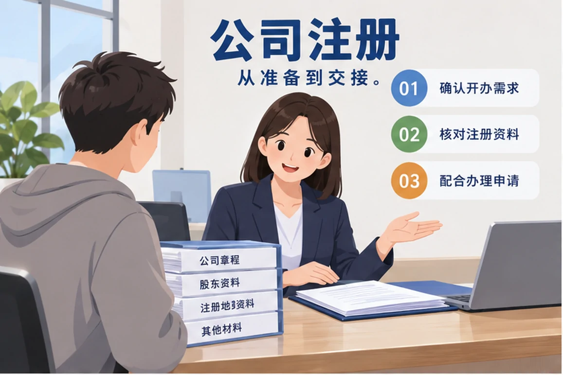 创业者一起整理开办计划的服务场景示意